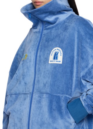  - HALFWAY NATIVE - Ocean Breeze Graphic Appliqué Velour Zip Up Jacket