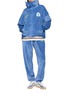 Figure View - Click To Enlarge - HALFWAY NATIVE - Ocean Breeze Graphic Appliqué Velour Zip Up Jacket