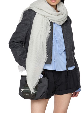 Figure View - Click To Enlarge - LANE'S - Silk Cashmere Twill Shawl