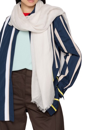 Figure View - Click To Enlarge - LANE'S - Silk Cashmere Twill Weave Shawl