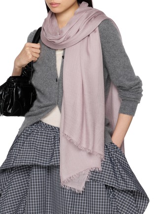 Figure View - Click To Enlarge - LANE'S - Silk Cashmere Twill Shawl