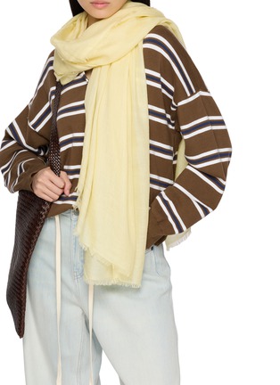 Figure View - Click To Enlarge - LANE'S - Silk Cashmere Twill Shawl
