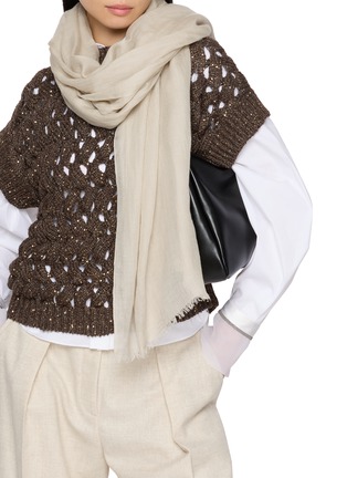 Figure View - Click To Enlarge - LANE'S - Silk Cashmere Shawl