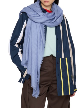 Figure View - Click To Enlarge - LANE'S - Silk Cashmere Twill Shawl