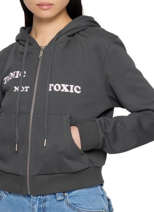  - MARKGONG - Embroidered Hooded Zip Up Jacket