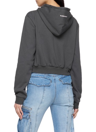 Back View - Click To Enlarge - MARKGONG - Embroidered Hooded Zip Up Jacket