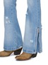  - MARKGONG - Cargo Pocket Medium Wash Flared Jeans