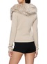 Back View - Click To Enlarge - MARKGONG - Fur Collar Knit Cardigan