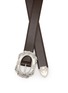 Detail View - Click To Enlarge - MARKGONG - Engraved Metal Buckle Leather Belt