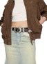 Figure View - Click To Enlarge - MARKGONG - Engraved Metal Buckle Leather Belt