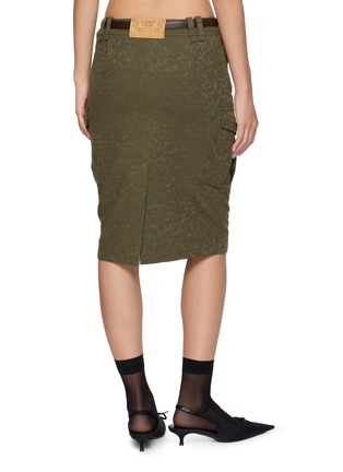 Back View - Click To Enlarge - MARKGONG - Belted Midi Skirt