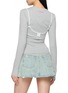 Back View - Click To Enlarge - MARKGONG - Bralette Detail Long Sleeve Henley T-shirt