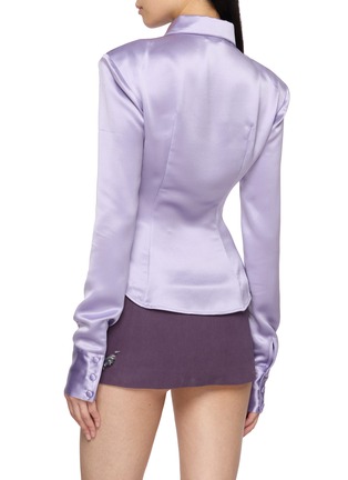 Back View - Click To Enlarge - MARKGONG - Point Collar Long Sleeve Shirt