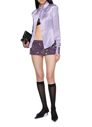 Figure View - Click To Enlarge - MARKGONG - Point Collar Long Sleeve Shirt