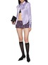 Figure View - Click To Enlarge - MARKGONG - Point Collar Long Sleeve Shirt