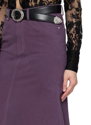  - MARKGONG - Belted Fishtail Midi Skirt