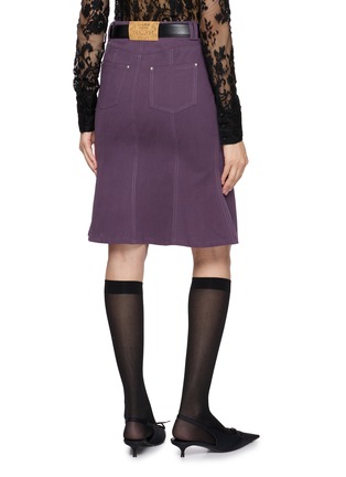 Back View - Click To Enlarge - MARKGONG - Belted Fishtail Midi Skirt