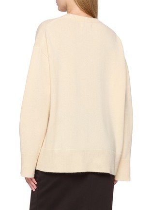 Back View - Click To Enlarge - R2W - Rasmo Round Neck Wool Cashmere Knit Sweater