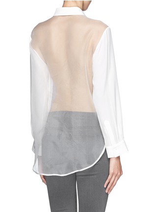 Back View - Click To Enlarge - SANDRO - 'Celest' sheer back silk shirt