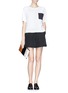 Figure View - Click To Enlarge - SANDRO - 'Ebonie' contrast patch pocket T-shirt