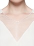 Detail View - Click To Enlarge - SANDRO - 'Ezel' sheer panel crepe blouse