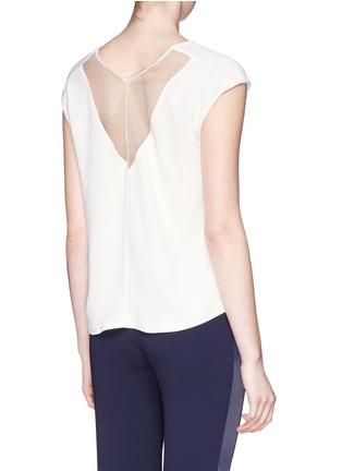 Back View - Click To Enlarge - SANDRO - 'Ezel' sheer panel crepe blouse