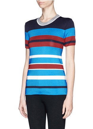 Front View - Click To Enlarge - SANDRO - 'Tam' stripe knit T-shirt