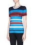 Front View - Click To Enlarge - SANDRO - 'Tam' stripe knit T-shirt
