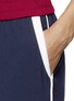 Detail View - Click To Enlarge - SANDRO - 'Paulite' contrast waist crepe pants