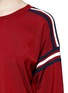 Detail View - Click To Enlarge - SANDRO - 'Savina' stripe shoulder sweater