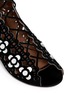 Detail View - Click To Enlarge - ALAÏA - Mirror plate perforated suede sandals