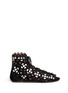 Main View - Click To Enlarge - ALAÏA - Mirror plate perforated suede sandals