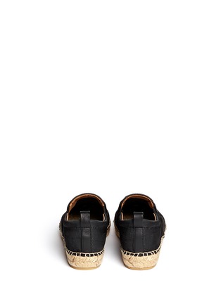 Back View - Click To Enlarge - MARC BY MARC JACOBS SHOES - Twill check espadrille slip-ons