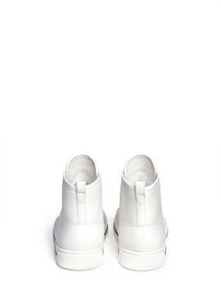 Back View - Click To Enlarge - MARC BY MARC JACOBS SHOES - Taped zip high top leather sneakers