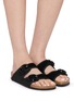 Figure View - Click To Enlarge - BIRKENSTOCK 1774 - X Repetto Arizona Round Buckle Velvet Sandals