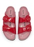 Detail View - Click To Enlarge - BIRKENSTOCK 1774 - Arizona Round Buckle Patent Sandals