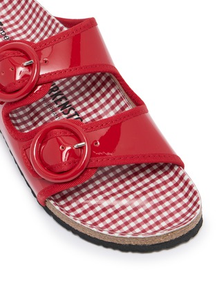 Detail View - Click To Enlarge - BIRKENSTOCK 1774 - Arizona Round Buckle Patent Sandals