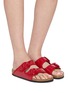 Figure View - Click To Enlarge - BIRKENSTOCK 1774 - X Repetto Arizona Round Buckle Patent Sandals
