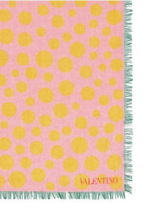 Detail View - Click To Enlarge - VALENTINO GARAVANI - Mirror dot print cashmere-silk scarf