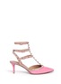Main View - Click To Enlarge - VALENTINO GARAVANI - 'Rockstud' caged patent leather pumps