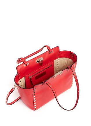 Detail View - Click To Enlarge - VALENTINO GARAVANI - 'Rockstud' small leather tote