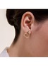 Detail View - Click To Enlarge - JOHN HARDY - Bamboo Heart 14K Gold Diamond Stud Earrings