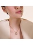  - JOHN HARDY - Bamboo Heart 14K Gold Diamond Pendant Necklace — Size 16-18