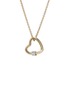 JOHN HARDY Bamboo Heart 14K Gold Diamond Pendant Necklace — Size 16-18