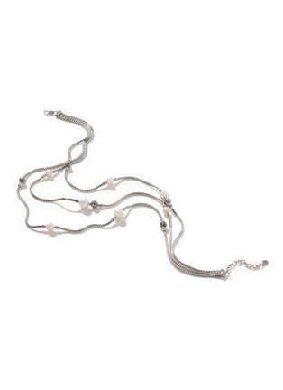 Detail View - Click To Enlarge - JOHN HARDY - Classic Chain Sterling Silver Freshwater Pearl Multi Row Necklace — Size 16-18