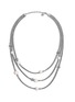 JOHN HARDY Classic Chain Sterling Silver Freshwater Pearl Multi Row Necklace — Size 16-18