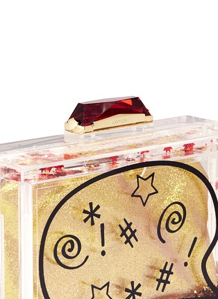 Detail View - Click To Enlarge - KOTUR - '#*@' glitter globe Perspex clutch