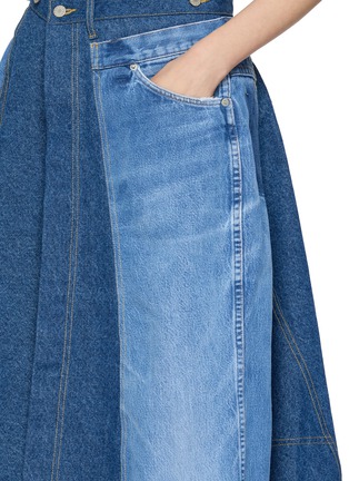  - QUIITO - Reworked Medium Wash Denim A-Line Skirt