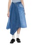 QUIITO Reworked Medium Wash Denim A-Line Skirt