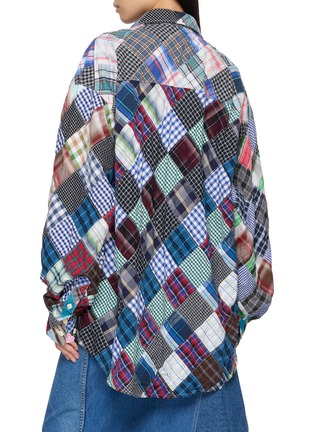 Back View - Click To Enlarge - QUIITO - Oversized Multi Check Shirt